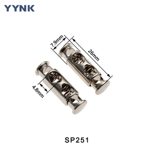 Cord Lock <strong>String</strong> Rope Spring Stoppers Locks for DIY Garment Accessory OEM Colorful Zinc Alloy Toggle Metal Plating 1 Week - Product Image 1