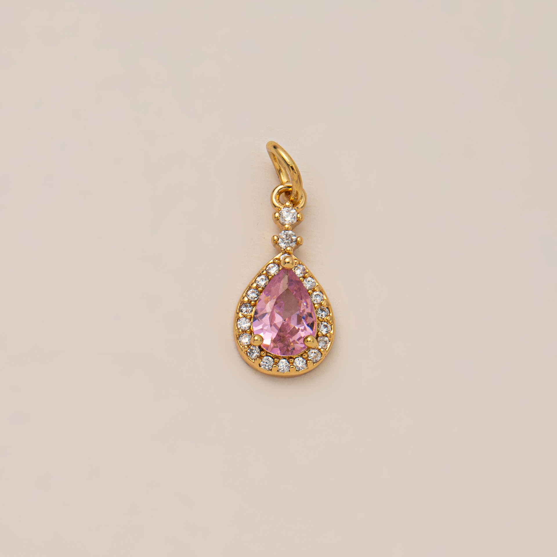 Pendentif goutte rose