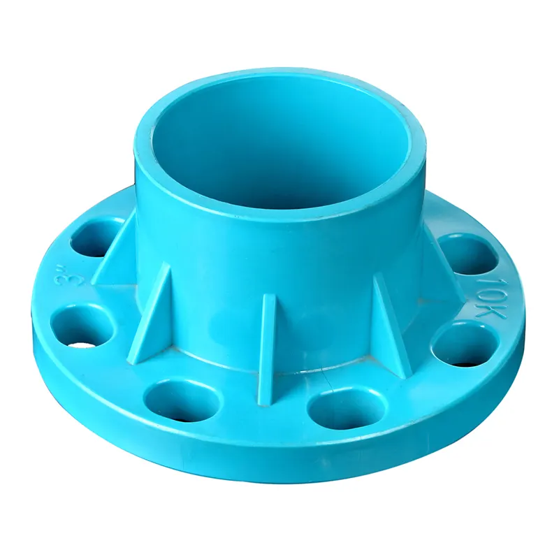 New arrival price good durable and meticulous pvc pipe fittings blue body plastic flange