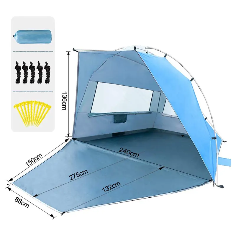 2024 Everich baru Custom Logo Camping pantai Sun Shelter panas tenda turis mudah Up tenda
