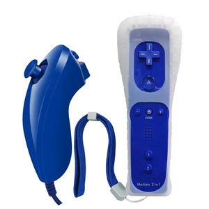 2 in 1 Motion Plus รีโมทคอนโทรลไร้สาย nunchuck Controller สำหรับ Nintendo Wii จอยสติ๊กควบคุมเกมแพดสำหรับ Wii U - Product Image 1