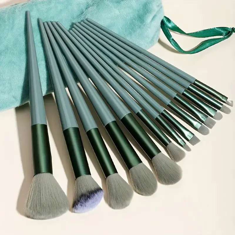 Luxo Premium Melhor Qualidade Atacado Vegan Custom Logo Private Label Brown Cosmetic Makeup Brush Set Make Up Brushes