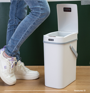 Automatic Lid Pressure <strong>Bin</strong> 10 Liter Rectangular Sensor Plastic Trash Can Wastebasket - Product Image 6