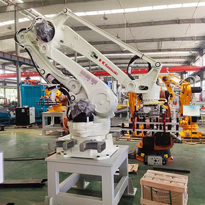 Paletizador de brazo robótico automático de bajo costo, máquina de paletización robótica de carga y descarga para cajas de cartón, bolsas