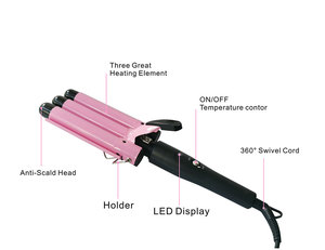 Phenitech Waver Lockens tab Lockens tab Locken wickler mit schnellem Aufheizen-Crimper Wand Locken wickler für alle Haar typen - Product Image 5