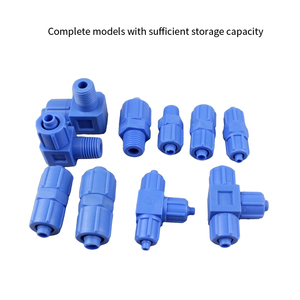 Chủ đề Bộ chuyển đổi nhựa 90 độ góc phải màu xanh keo khớp pha chế van thức ăn khớp ống nối ống nối 1 năm - Product Image 2