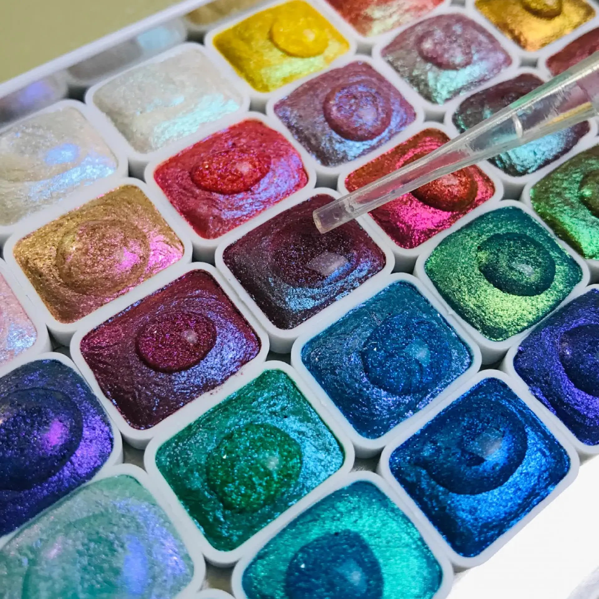 Vendi materie prime che cambiano colore Multi Chrome Color Shift acquerello Chameleon Pigment Mica Powder