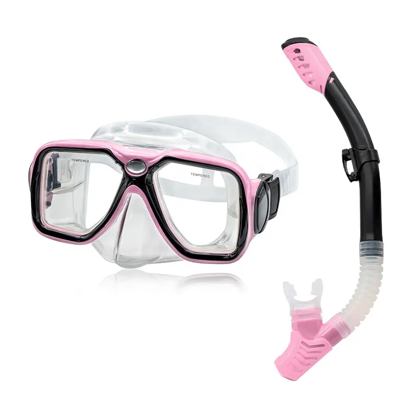 Máscara de mergulho para adultos, equipamento de mergulho para adultos, snorkel superior seco, óculos sem
