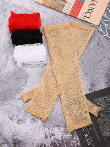 FINGERLESSレース手袋ロングレース花柄手袋女性用手袋