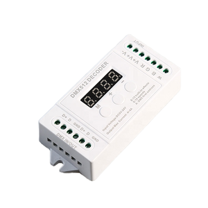 RGB/RGBW aydınlatma çözümleri için manuel anahtar dijital ekran PWM DC9-24V denetleyici ile 4CH LED şeritler DMX512 dekoder - Product Image 1