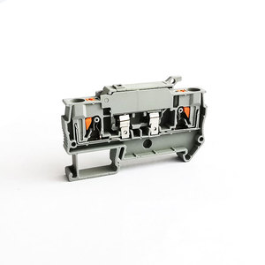 Wenzhou Made in China PTC 4-HESI 5*20 Panel In-Line <strong>Spring</strong> <strong>Terminal</strong> <strong>Block</strong> Din Rail <strong>Type</strong> Fuse Fusible <strong>Terminal</strong> <strong>Block</strong> 6.3A 4mm 6mm - Product Image 2