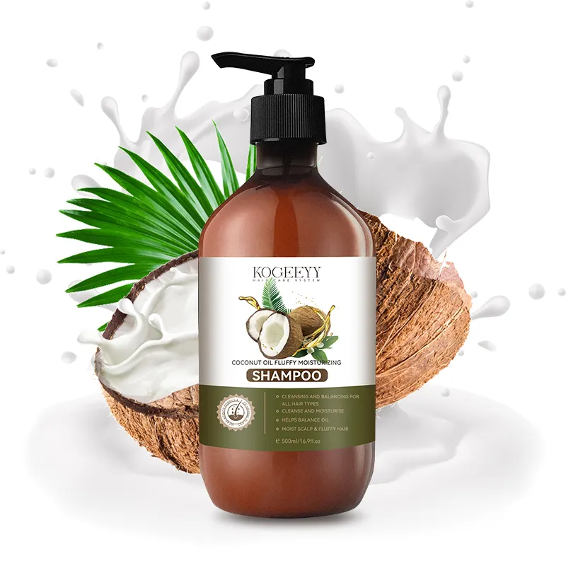 KOGEEYY Meilleur shampooing naturel pour les cheveux avec réparation en profondeur, huile de noix de coco nourrissante et shampooing bio à la biotine pour réduire les dommages