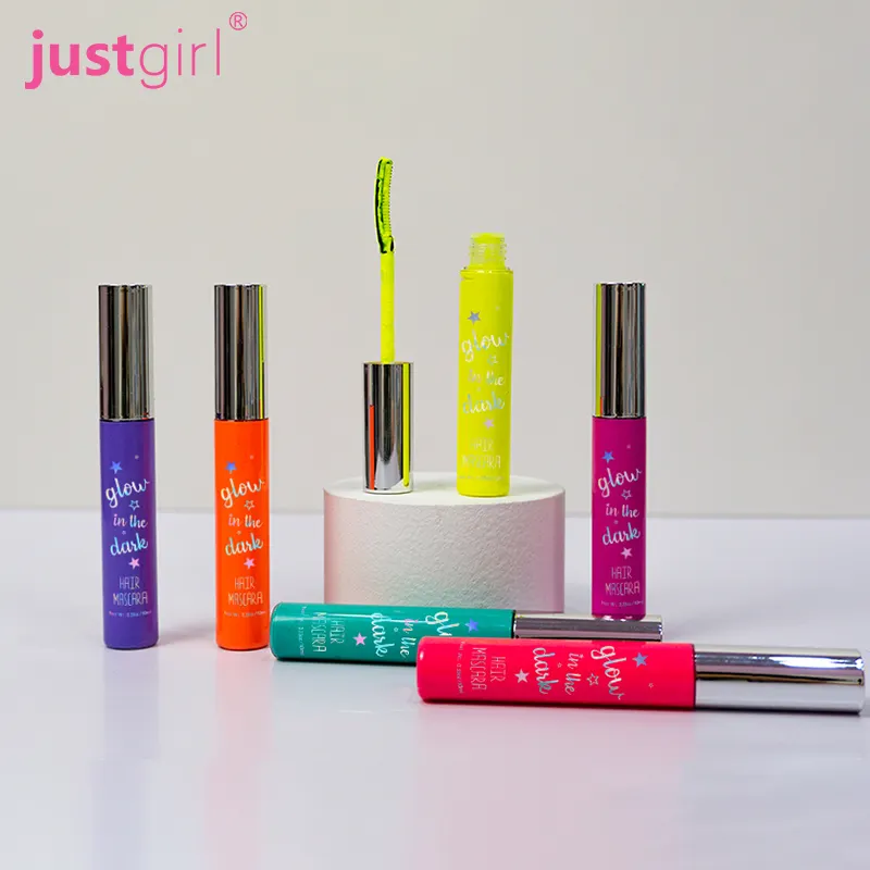 Mascara per capelli glitter colore temporaneo lavabile all'ingrosso glow in the dark hair color for children