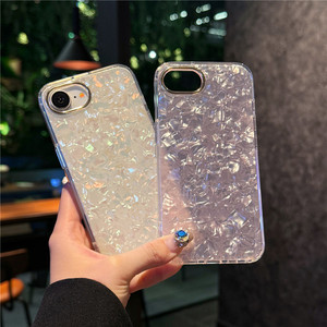 高級シェルパターンIMDグラデーションキラキラPC TPU耐衝撃性保護カバー電話ケースiPhone 16e用 - Product Image 1