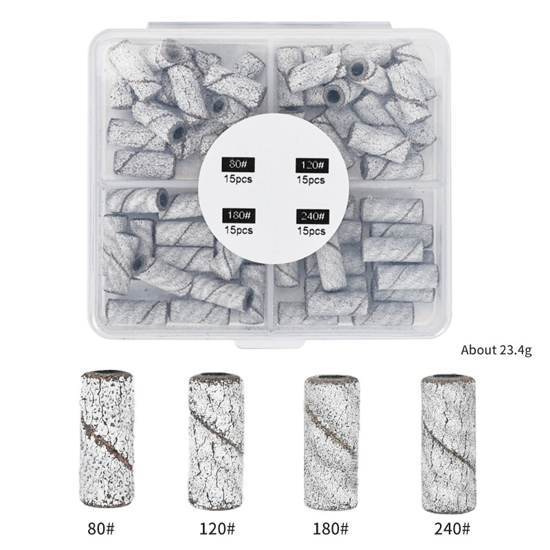 60pcs white small size sand ring 4-compartment boxed (without bearing)
