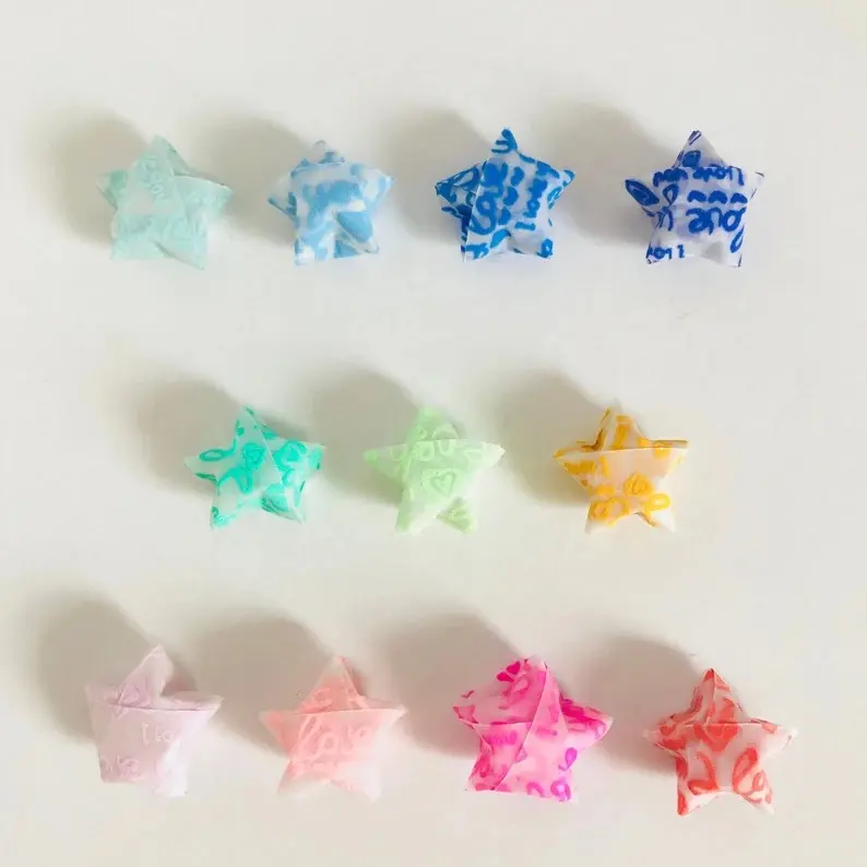 Bintang Origami 3D Buatan Tangan Lucu