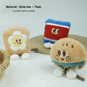 Silvervine, juguete para masticar, limpieza y molienda de dientes de gato de peluche, contiene campana y hierba gatera - Product Image 4