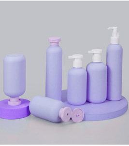 300ml <span class=keywords><strong>HDPE</strong></span> buzlu mat pembe yeşil mor sıkmak Logo ile şampuan duş jeli duş jeli şişesi