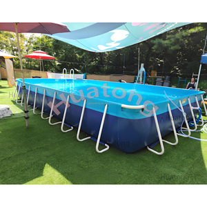 Huatong 0.99mm Pvc şişme çerçeve havuzu açık havada şişme parantez havuzu büyük çerçeve eğlence su parkı yüzme havuzu - Product Image 6