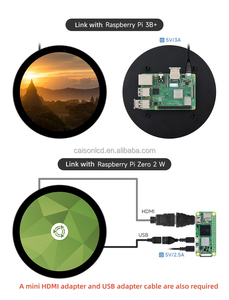 5-inch HD-M1 Circular Display Capacitive Touch <strong>Screen</strong> with 1080x1080 Resolution, Round <strong>Lcd</strong> Display Ten Point Touch <strong>Raspberry</strong> <strong>Pi</strong>