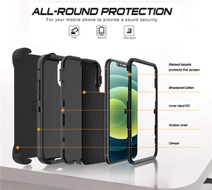 TPU+PC Robot Defender Armor Case ShockProof <strong>Cover</strong> for iPhone 16 15 Pro Max Mini Case - Product Image 5