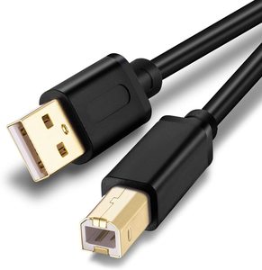 黑色高速USB 2.0打印机行A到B公双屏蔽同步数据扫描usb电缆 - Product Image 2
