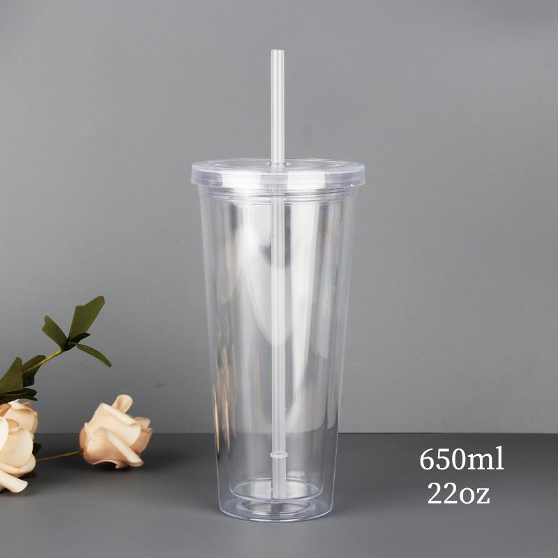 650ml transparent flat lid