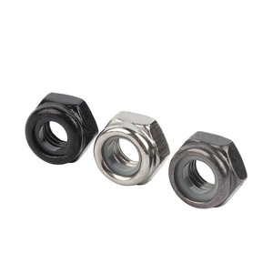 Bán Buôn Nickel Mạ Hex Khóa Nut Kẽm Mạ Màu Đen Sắt Nylon Tự Khóa Nut Cho An Toàn Buộc Các Loại Hạt - Product Image 3