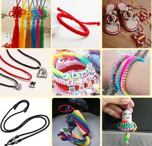 Cuerda de nailon para la fabricación de joyas, pulseras, collares, hilo de abalorios, cola de rata, nudo de macramé artesanal - Product Image 5