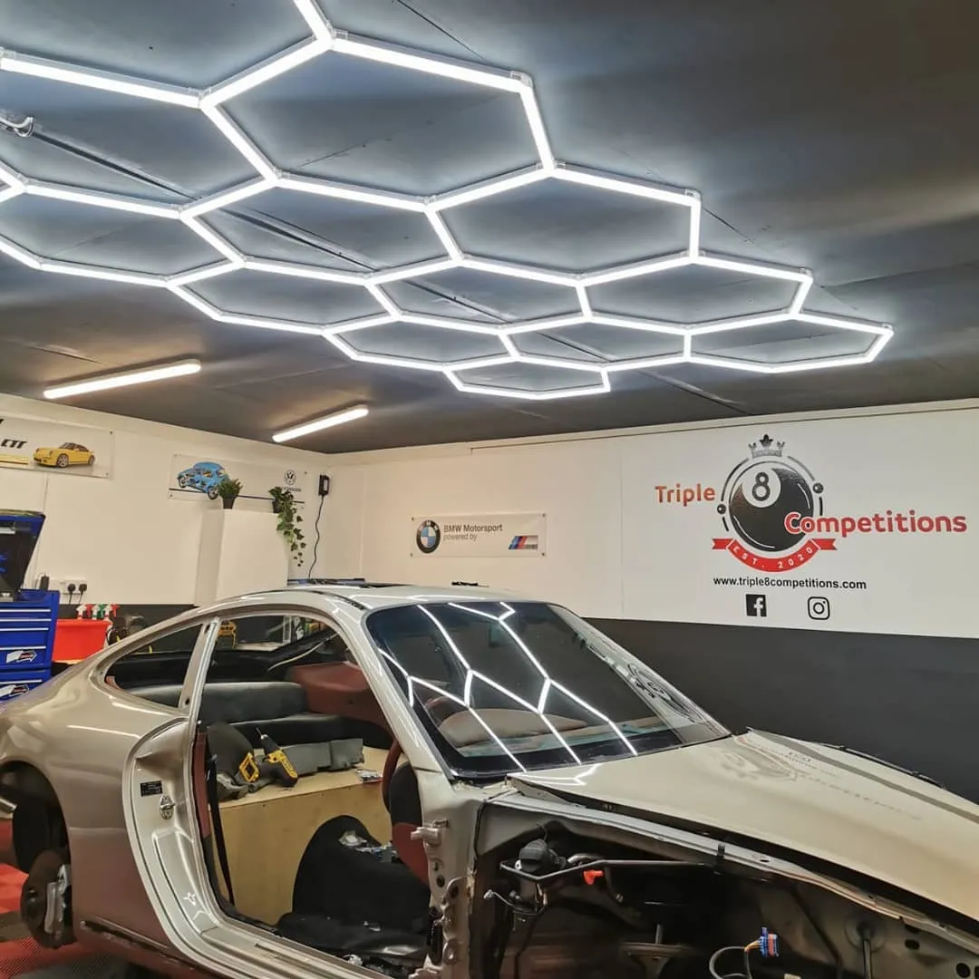 Auto Maintenance Shop Hexagon Light Family Style Garage Neueste Honeycomb Led Arbeits scheinwerfer