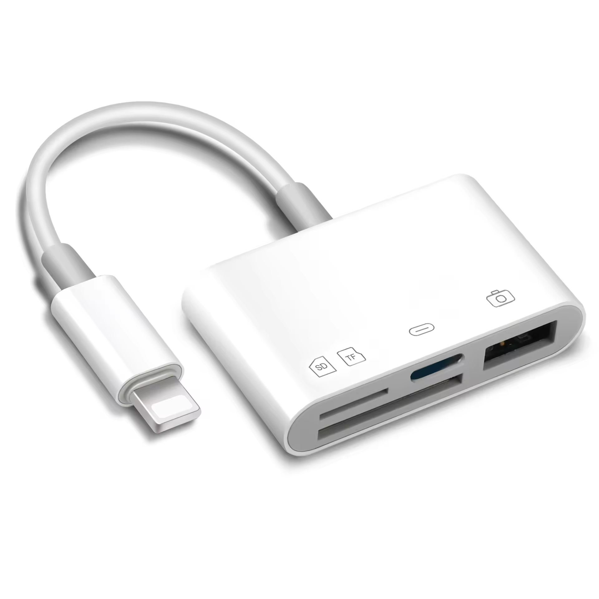 White D123A-8Pin (SD+TF+USB+8Pin)