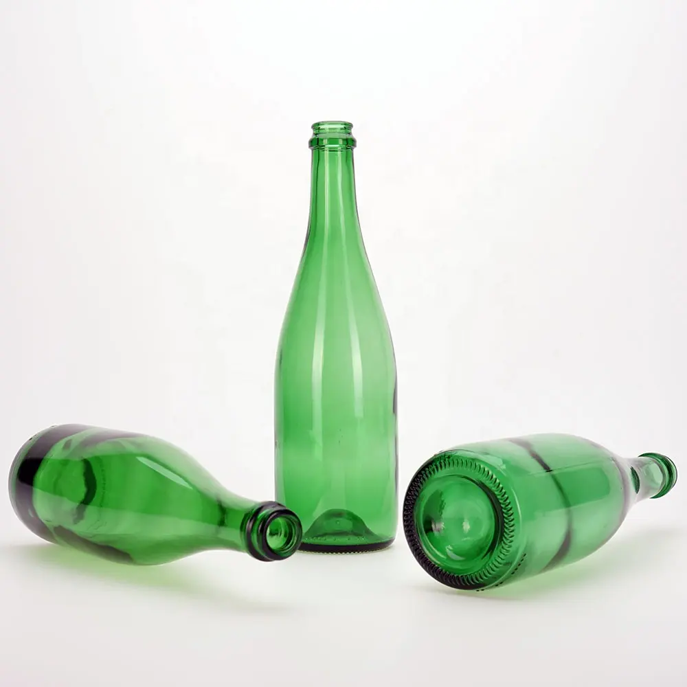VISTA Common Mould 75cl 750ml Emerald Green Antique Green Champagne Sparkling Wine Beer Beverage Glss Bottle With Crown Finish