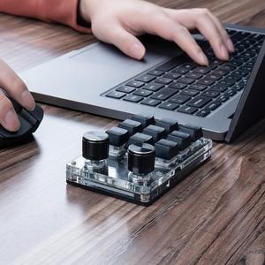 Envío Directo programación Macro perilla Teclado mecánico con RGB Usb USB tipo C CHERRY Mini teclado perilla de teclado de una mano