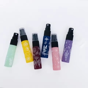 色ガラスファインミストスプレーボトル10ml 1/3オンス香水トラベル詰め替え用フレグランスバイアルアトマイザー香り付き - Product Image 1