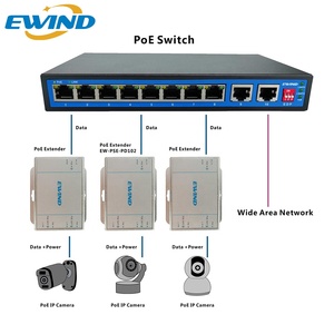 Extensor POE de doble puerto, 10/100M, con entrada/salida estándar IEEE 802.3af para cámara IP, extiende la transmisión, 100m - Product Image 5