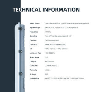 <strong>LED</strong> Tri Proof Light/AC200-240V 10W CE Premium 600mm <strong>Led</strong> Fixture IP65 IP66 Waterproof Vapor Tight <strong>Led</strong> Three Tri-proof Light