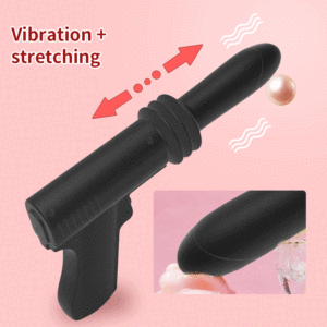 色情自动伸缩枪形状假阳具振动器，私人性爱机器推力棒按摩器女性成人性玩具 - Product Image 3