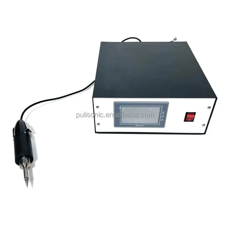 Coltello ultrasonico portatile della taglierina con il generatore di corrente 35khz per il taglio materiale del piatto del polietilene del PVC