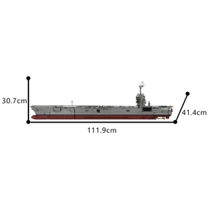 Funbuild战舰CVN-78航空母舰杰拉尔德R积木套装1:300比例模型WW2教育DIY组装砖玩具