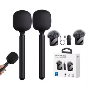 Micrófono Lavalier inalámbrico Diseño de palo de mano para entrevistas e informes al aire libre Conector tipo C