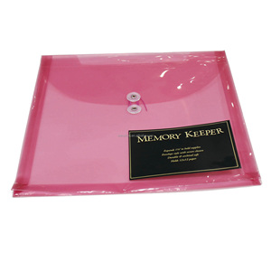 Kunden spezifischer UV-Druck-Kunststoff-PP-Umschlag mit Knopf-und Schnur verschluss - Product Image 4
