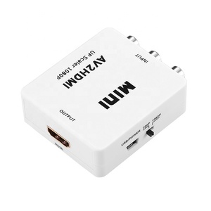 高品质HD 1080P AV2HDMI视频转换器适配器AV Cvbs RCA 3RCA输入到HDMI输出视频转换器适配器开关盒