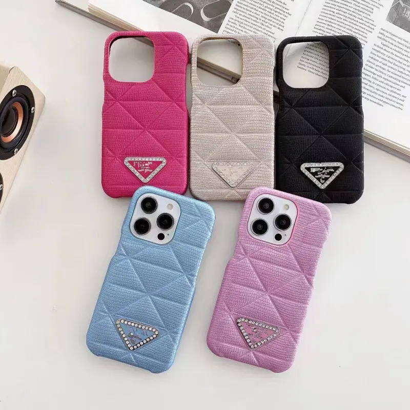 Funda de teléfono con logotipo de triángulo de diamante de lujo para Apple iPhone 14 Plus 13 12 11PROMAX, fundas de estilo esigner para XS XR xsmax