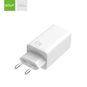 Puerto de carga USB tipo C para móvil, adaptador de carga rápida personalizado de fábrica, 65W, cargador de pared GaN portátil certificado CE para viaje - Product Image 5