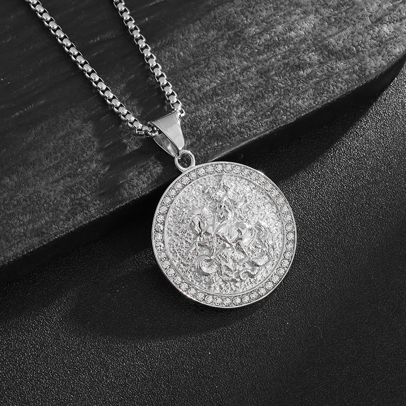 Steel-colored single pendant