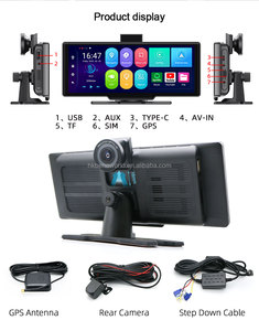 4G portátil 10,26 pulgadas 1080P cámara de coche pantalla Dash Cam DVR dispositivo de navegación GPS REPRODUCTOR DE DVD Carplay Android Auto con ADAS FM - Product Image 6