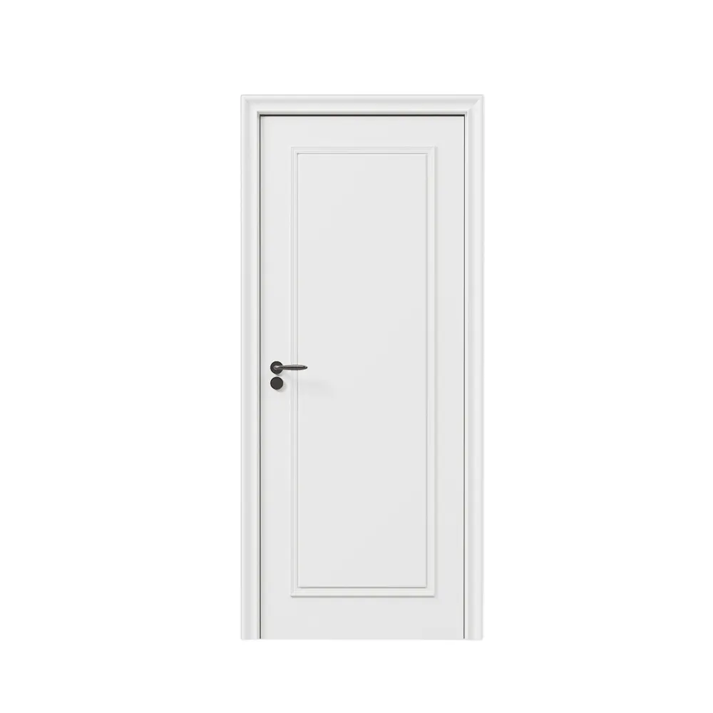アメリカンスタイルのホームホテルアパートMDF木製ドアデザインカスタムインテリアルーム防音3パネル白い木製ドア
