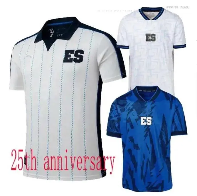 Maglie da calcio 2024 El Salvador 25 ° anniversario 24 25 ° maglia da calcio blu di casa da trasferta manica corta calcio personalizzato