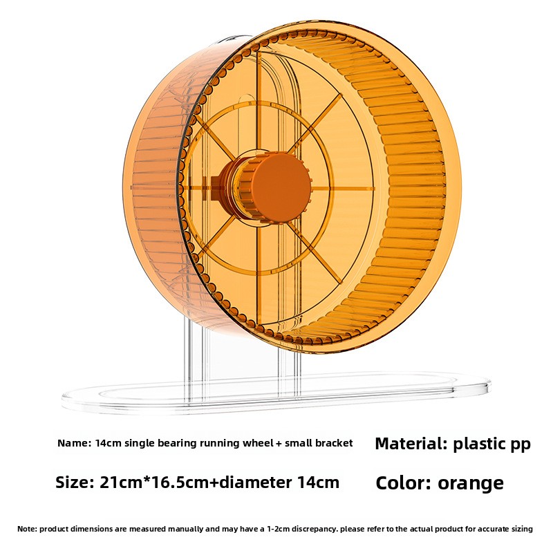 Orange 14cm single-bearing running wheel + small bracket