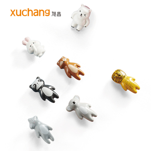 Động vật hình gốm ngăn kéo kéo-dễ thương phim hoạt hình nội knobs cho phòng trẻ em, nhà bếp và phòng tắm-đầy màu sắc hiện đại xử lý - Product Image 5